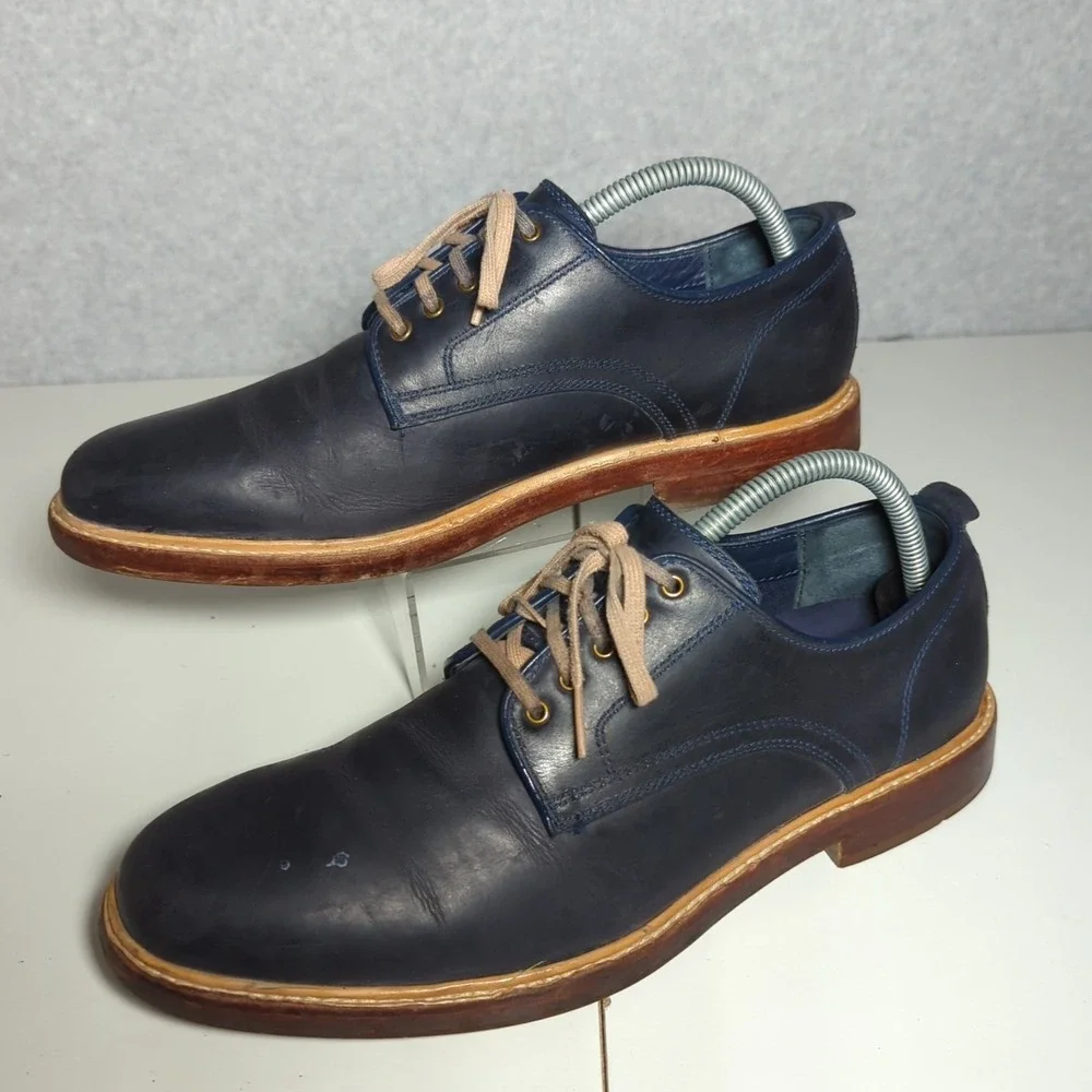 Cole Haan Tyler Grand Blue Leather Oxford Shoes‎ Size 9 Men's C25106 Preppy
